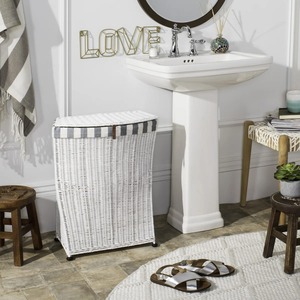 White rattan <b>basket</b> with wavy design Handmade Storage <b>Baskets</b> Natural Rattan Modern Multifunction Made in Viet Nam - Product Image 6