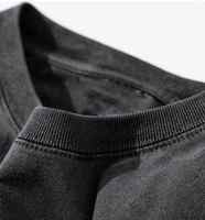 T-shirts pour hommes en tricot délavé à l'acide, vintage, avec logo personnalisé, respirants, à séchage rapide, à manches courtes, col rond, streetwear, tissu 180g