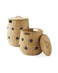 Contemporary <b>Water</b> <b>Hyacinth</b> <b>Basket</b> For Modern Storage Organization With Clean Lines And Natural Texture - Product Image 1