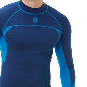 Venta caliente de los hombres de manga larga Rash Guard de alta calidad transpirable de compresión MMA Gym Wear Stretch Martial Arts Jiu Jitsu Front - Product Image 4