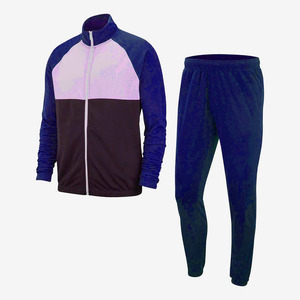 Ensemble de survêtement coupe-vent imprimé d'inspiration sportive pour l'hiver, en polyester, deux pièces, avec col montant et logo de la marque - Product Image 4