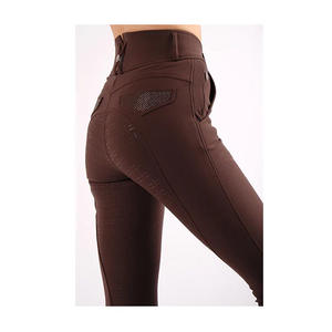 Pantalones ecuestres personalizados al por mayor, pantalones de competición con parche en la rodilla, pantalones técnicos para montar a caballo para mujeres, hombres y niños - Product Image 4