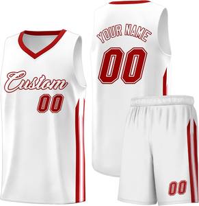 Conjuntos de uniformes de baloncesto de poliéster 2025 sublimación impresa al por mayor diseño personalizado malla transpirable - Product Image 1
