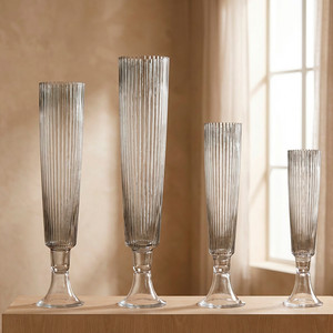 VTV3222 - <b>Clear</b> Fluted Trumpet <b>Vase</b> - 22 - Product Image 4