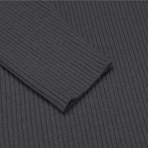 Suéter de punto de invierno antiarrugas ajustado para hombre, suéter de poliéster de cuello redondo transpirable antiencogimiento - Product Image 5