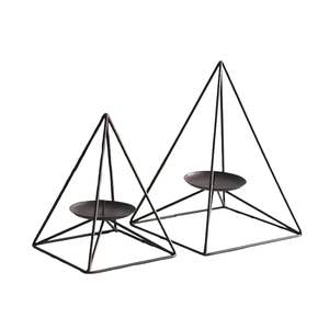 Revêtement en poudre noire de conception classique bougeoir en fer décoratif pour la maison vente chaude bougeoir de noël moule mariages - Product Image 1