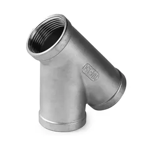 Stainless Steel pipe fittings 45 degrees pipe nipple fitting 304 316 sanitary Y-tee pipe fitting