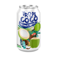 Tropi Coco Pure Natuurlijke Kokoswater van een toonaangevende fabrikant van frisdranken, 100% zuiverheid, gesteriliseerd, gefilterd, HACCP/ISO/HALAL gecertificeerd, 0,33L