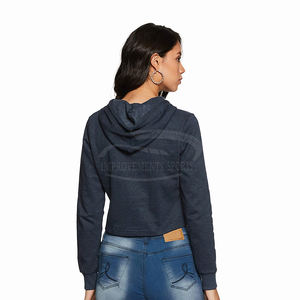 Sudadera con capucha informal de algodón 100% Sostenible para mujer, ropa de calle de invierno con cuello levantado y cremallera frontal, fabricación de sudaderas - Product Image 1
