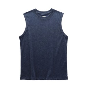 T-Shirt sans manches hommes été couverture en coton haute qualité couleur unie Fitness vêtements blanc sport maillot de corps unisexe - Product Image 1