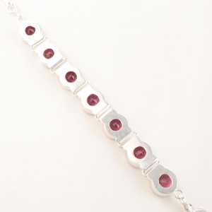 Pulsera con Zirconia Rosa, Corte Assher, Plata de Ley 925, Ajustable, Hecha a Mano, Joyería de Lujo para Mujer, Regalo de Aniversario - Product Image 2