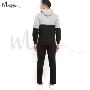 ชุดวอร์มผ้านุ่มสำหรับผู้ชายผ้าสัมผัสเนื้อนุ่มสำหรับฤดูหนาวพร้อมบล็อคสีออกแบบมาอย่างมีเอกลักษณ์ใส่สบาย - Product Image 2