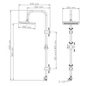 Producto de suministro de baño de tobogán de mezcla cuadrada - Product Image 1