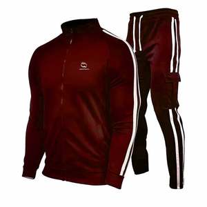 Wholesale Custom Stripes Training Set Zipper <b>Jacket</b> Gym Pant Blank Sweatsuit Jogging Brand Sportswear <b>Men</b> Tracksuits for <b>Men</b> - Product Image 1