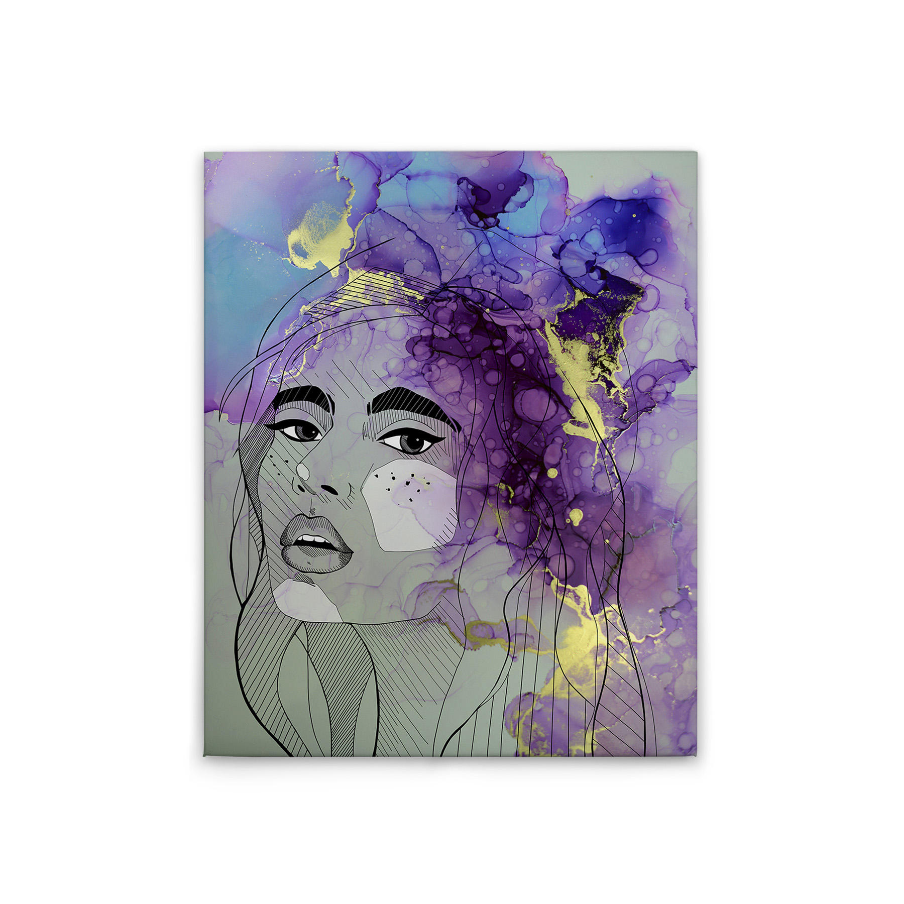 Coloré, Vert, Violet, Noir