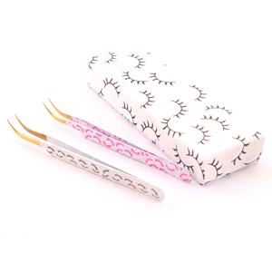 Kit de pinces à cils professionnelles pour extensions, outils de beauté de précision, pinces à cils à marque privée avec boîte d'emballage - Product Image 1
