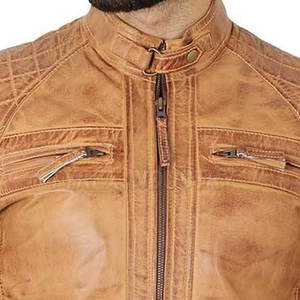 Veste en cuir de haute qualité, logo personnalisé, veste en cuir, vêtements de mode, veste en cuir pour hommes - Product Image 5