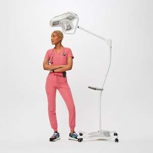 Pantalones Joggers Ajustados de Cintura Alta OEM, Puños Bordados, Impermeables, Transpirables y Ecológicos, Uniformes Médicos para Doctores/Enfermeras - Product Image 1