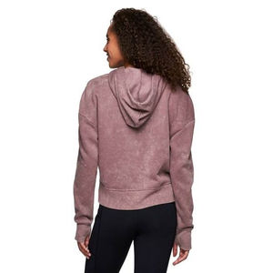 XL Size Women's Winter <b>Mid</b>-<b>Layer</b> Fleece Pullover Hoodie 60% Cotton 40% Polyester Soft Ribbed Cuffs Hem Front Pouch Active Logo - Product Image 3