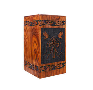 โกศใส่ศพทำจากไม้สไตล์อเมริกันสมัยใหม่พร้อมโลโก้ตามสั่งสำหรับผู้ใหญ่ชายหญิง - Product Image 1