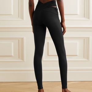 Vente en gros de leggings extensibles 2025 personnalisés en coton et bambou pour le yoga et le fitness - Product Image 5