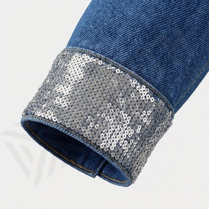 Chaquetas Vaqueras de Manga Larga para Mujer, Color Personalizado, Tallas Grandes, Ropa al por Mayor, Chaqueta de Moda Femenina, Prenda Exterior Moderna - Product Image 6