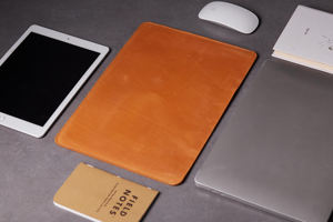 Funda para portátil moderna y suave de cuero auténtico, organizador de negocios hecho a mano, Cartera de oficina, trabajo Retro clásico ejecutivo duradero - Product Image 4