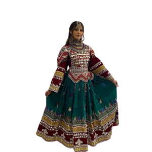 Robes afghanes Kuchi pour femmes, couleurs personnalisées de haute qualité, 100%, décontractées et de soirée, ensembles pour femmes, style indien Banjara, robes vintage - Product Image 1