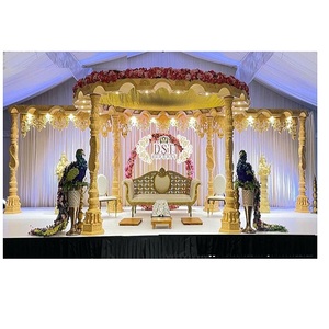 Paisley Design <b>Wedding</b> Wooden Maharani Mandap Bollywood <b>Wedding</b> Traditional Carved Wooden Mandap Hindu <b>Wedding</b> Wooden Mandap USA - Product Image 1
