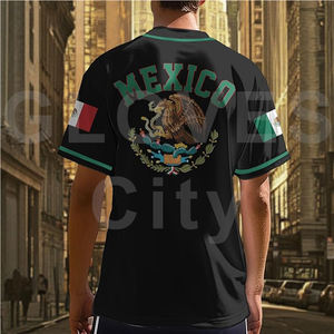 Ville Baseball Jersey Personnalisé Sergé Cousu Logo Brodé Nom De L'équipe Baseball Sportswear Bouton Plus La Taille Hommes Respirant - Product Image 2