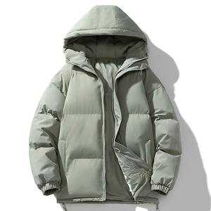 Veste d'hiver pour hommes Parka à capuche épaisse et chaude en toile coréenne noire Streetwear Manteau à bulles colorées de style Hip Hop - Product Image 4