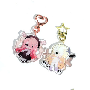 Shimmering Transparent Mica <b>Anime</b> <b>Keychain</b> <b>Toy</b> with Kawaii Design for Bag Ornament - Product Image 4