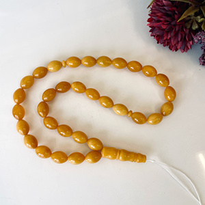 33เม็ดสีอำพัน, ไข่แดงเม็ดมะกอกอำพันบอลติกธรรมชาติสำหรับ dhikr, misbaha - Product Image 4