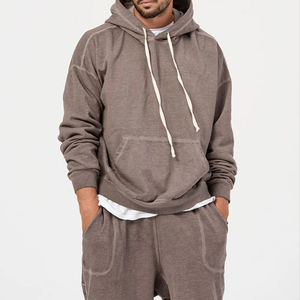 Sudaderas con capucha de lana orgánica para hombre, sudadera 100% de algodón para hombre con capucha, sudadera lavada personalizada para hombre, sudadera informal con capucha, sudaderas con capucha de gran tamaño - Product Image 2