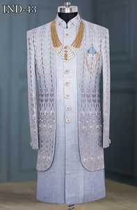 Estilo tradicional Rajasthani Sherwani Dhoti Pantalones Ropa DE BODA indooccidental para hombres Colección de diseñador informal Última - Product Image 6