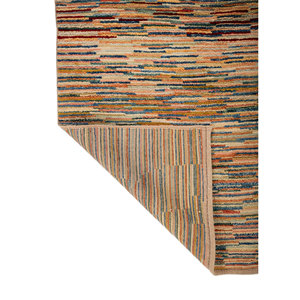 พรมขนสัตว์ถักมือ Nuray ลายนามธรรมหลากหลายแบบ สำหรับบ้าน ห้องโถง รูปทรงสี่เหลี่ยมผืนผ้า รุ่น Puzzle-Pae-1296 สำหรับทางเข้า ผลิตในสหรัฐอเมริกา - Product Image 5