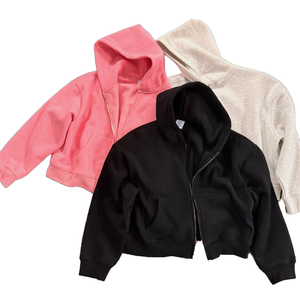 Custom Unisex Zipper Hoodie Jacket <b>Wash</b> French Terry Blank 100% Cotton Sweatshirts Blank Full Zip up Vintage Hoodies - Product Image 6