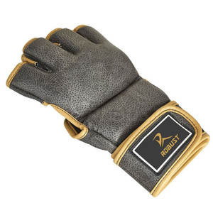 Guantes de MMA de Cuero para Entrenamiento Físico y Boxeo con Cierre de Gancho y Bucle, Palma Antideslizante, Opciones Personalizables - Product Image 2