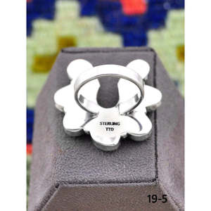 Anillo Ajustable de Plata de Ley y Turquesa Paloma Inspirado en el Suroeste, Joyería de Acero Inoxidable de Moda con Engaste de Bisel, Regalo - Product Image 4