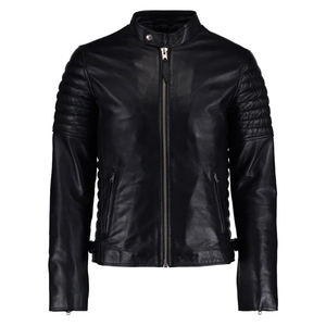 Veste en cuir de haute qualité sur mesure pour hommes, col montant saison d'hiver, prix raisonnables nouveauté - Product Image 3