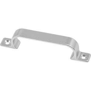 <b>Silver</b> Anodized Aluminum Handle 21mm Projection 112mm Length 14mm Width 2 Holes for Furniture - Product Image 1