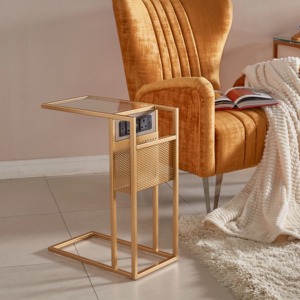 Conception incurvée élégante de Tableau de tambour en métal avec l'idéal durable lisse de meubles de finition argentée pour la table d'appoint ou l'affichage de Table basse - Product Image 6