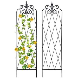 Treillis de jardin en métal, construction robuste et écologique, supportant les vignes lourdes, la croissance des fleurs, jardin extérieur, plante naturelle - Product Image 2