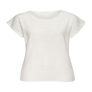 Camiseta lisa de moda para mujer, Camiseta holgada de poliéster 100% con estampado de longitud media y manga corta con cuello redondo para mujer - Product Image 1