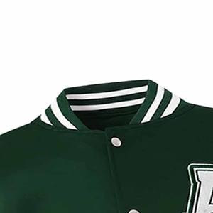 Custom <b>Wool</b> Varsity Jacket Men <b>Quilted</b> Baseball Jacket Embroidered Letter Patch Long Sleeve Winter Outerwear - Product Image 4