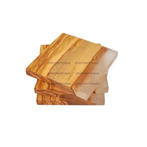 Luxe et vente en gros Bar Home Creative Splicing Acacia Carré en bois rond Meilleur dessous de verre Personnaliser la tasse de boisson - Product Image 1