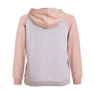 Sweat-shirt à capuche pour femme, jaune et gris, à blocs de couleur, manches longues, décontracté, pour l'automne, avec poches, respirant, en tricot - Product Image 4