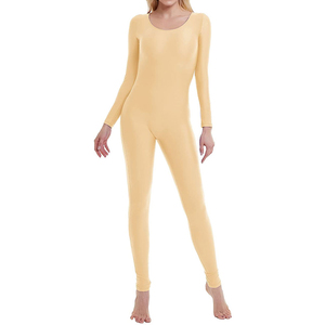 Ensemble de body de sport en jacquard sans couture sans bretelles à manches longues Combinaison de yoga à séchage rapide Respirant Butt-Lifting Caractéristique Motif solide - Product Image 5