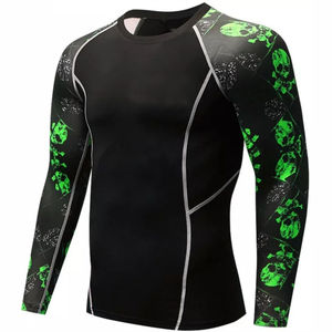 Rashguard pour hommes en polyester pur extensible et durable, à séchage rapide, compression, pour la salle de sport, service OEM, sublimation, rashguard pour hommes - Product Image 3