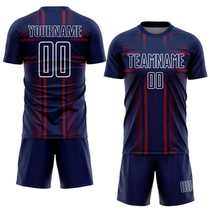 Uniformes de fútbol para hombre con diseño personalizado por sublimación, nueva ropa deportiva, Conjunto de camiseta de fútbol corta transpirable de 100% poliéster - Product Image 1